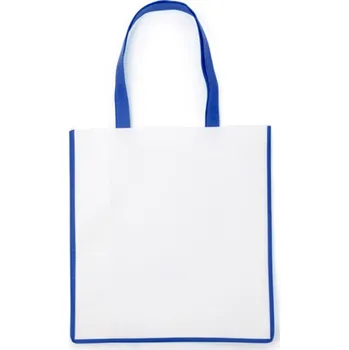 L-Merch Bern Nákupní taška NT3610 White-Cobalt Blue 38 x 40 x 16 cm