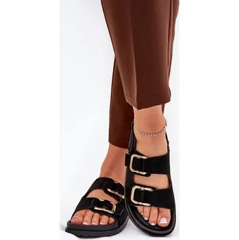 Dámské sandále Dámské sandály s přezkami Seladith Barva: Černá, Velikost: 38