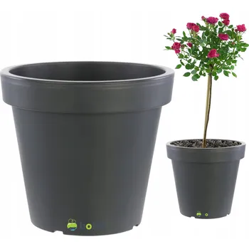 Květináč Plast Květináč černý, Botle 58 cm x 58 x 53 cm