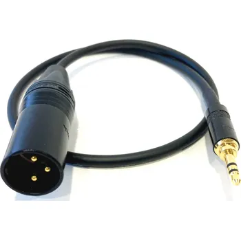 Audio kabel Infinitek L-2E5 mikrofónový kábel 4,6mm, XLR(M) / JACK 3,5mm TRS (M) 0,3 m, BLK