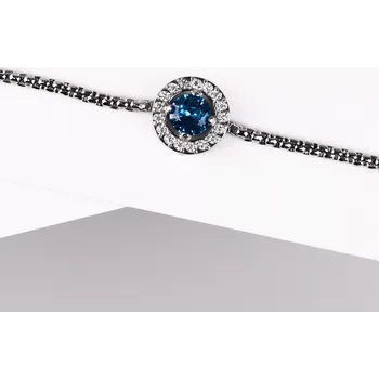 Náramek Tinzara Blue Steel - náramek z chirurgické oceli se zirkony