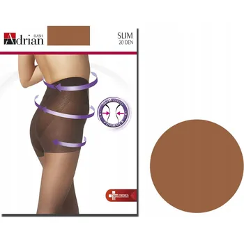 Dámské oblečení Punčocháče hladké Adrian SLIM 20den hnědé Beige velikost 4