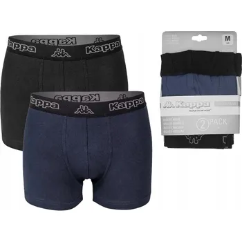 Pánské spodní prádlo Pánské boxerky slipy měkké 2 ks KAPPA sada 2 PÁRY černé tmavě modré M