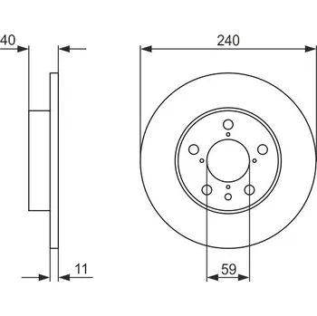 Brzdový kotouč Brzdový Kotouč; Zadní BOSCH (0986478444)