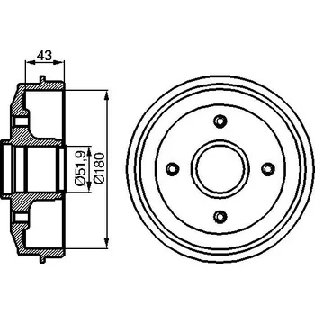 Brzdový buben Brzdový Buben BOSCH (0986477020)