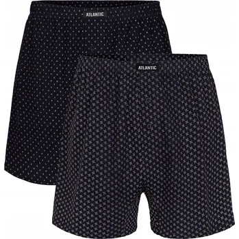 Boxerky Pánské boxerky Atlantic 2MBX-013 A'2 S-3XL tmavě modrá-tmavě modrá M