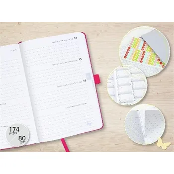 Diář Diář "Jolie", Enchanted Nature, A6, týdenní, 2026, tvrdé desky, SIGEL J6360