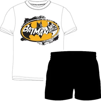 Pánská móda BATMAN PYŽAMO CHLAPECKÉ/PÁNSKÉ tričko šortky BÍLÉ M D004B
