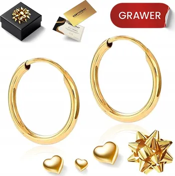 Náušnice ZLATÉ DÁMSKÉ NÁUŠNICE KRUHY 585 ANGLICKÉ ZAPÍNÁNÍ DÁREK PRO MAMINKU ŽENU