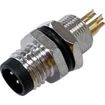 LaskaKit_cz Průmyslový konektor M8 Male šroubovací, panel Počet pinů: 5P