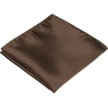 Látkový kapesník Hnědý pánský kapesníček s vyšitými proužky