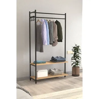 Předsíňová stěna Stojan na oblečení TONDA - dub safír