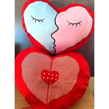 Dekorativní polštářek Nafukovací srdce - polštář 40x28x10cm Rozbalev(n)o