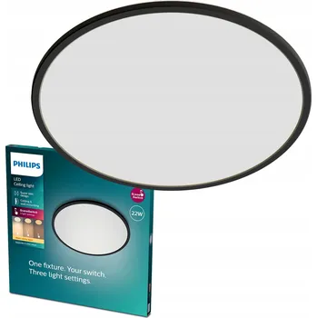 Kulatý Stropní Svítidlo Philips 43 x 2,3 cm černá