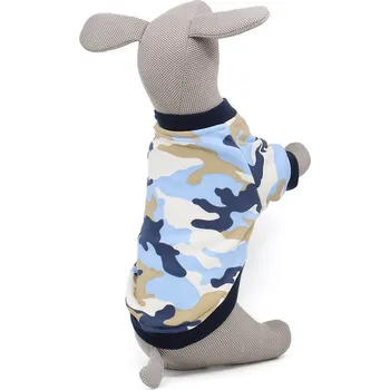 Obleček pro psa Vsepropejska Camo maskáčová mikina pro psa Barva: Modrá, Délka zad (cm): 40, Obvod hrudníku: 44 - 54 cm