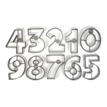 Vykrajovátko Sada velkých číslic 0 - 9 (11cm) /8 + 2 zdarma/ vykrajovátka/formičky