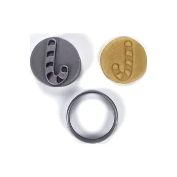 Razítko Vánoční cukrová hůl razítko s vykrajovátkem