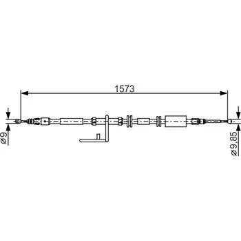 Lanko parkovací brzdy Brzdové Lanko - Pravé; Parkovací Brzda BOSCH (1987482313)
