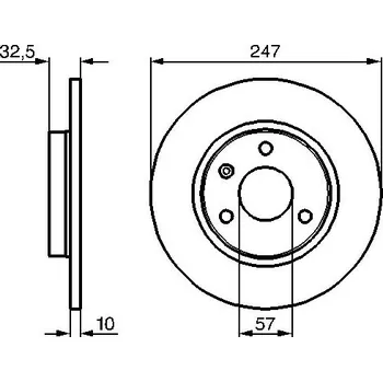 Brzdový kotouč Brzdový Kotouč; Přední BOSCH (0986478142)