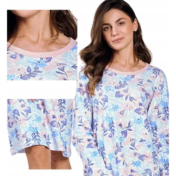 Dámská noční košile Taro Košile Ginny 3238 Bílo-Modrá Bílo-Modrá, M