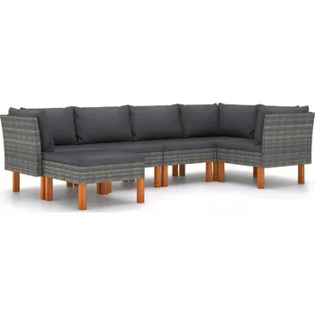 Zahradní nábytek, dřevěná souprava VidaXL, šedá, 6 ks