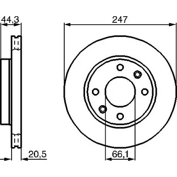 Brzdový systém Brzdový Kotouč; Přední BOSCH (0986478211)