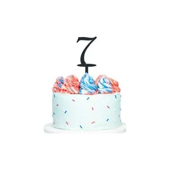 Dortová svíčka Číslo 7 Fialová