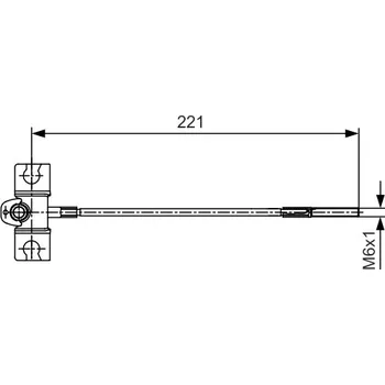Brzdový systém Brzdové Lanko; Parkovací Brzda BOSCH (1987477913)