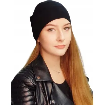 Čepice Eva Design turban bavlna černý, univerzální velikost