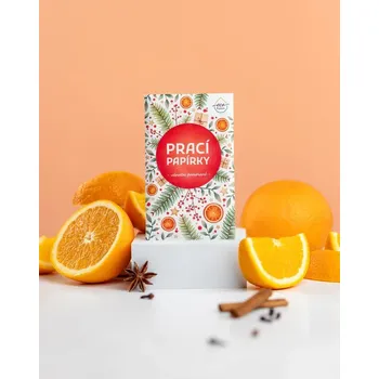 Prací prášek Prací papírky EcoHaus 5 praní - vánoční pomeranč - limitovaná serie