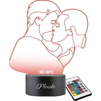 Lampička 3D LED Noční Lampa s gravírováním Dárek na Valentýna