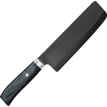 Kuchyňský nůž Kyocera zeleninový nůž Nakiri JPN-161NBK 16cm Nůž, keramický, Nakiri, černá čepel, 16cm, dřevěná rukojeť, na zeleninu, černý JPN-161NBK - Nakiri