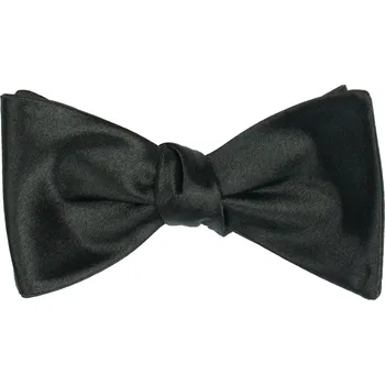 Motýlek Černý vázací pánský motýlek lesklý