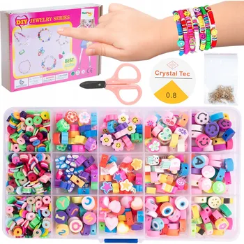 Obraz SADA BAREVNÝCH KORÁLKŮ 1000 KS PRO VÝROBU BIŽUTERIE