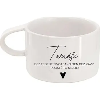 Bílý hrneček "Bez tebe to nejde"