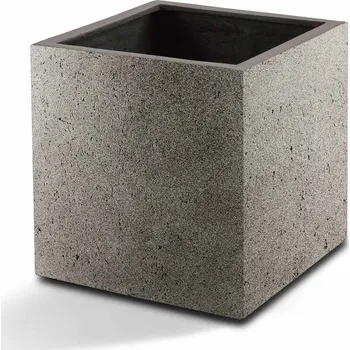 Květináč Luca Lifestyle Grigio kostka s kolečky, květináč Rozměry: 40x40x40 cm, Barva květináče: Natural Concrete