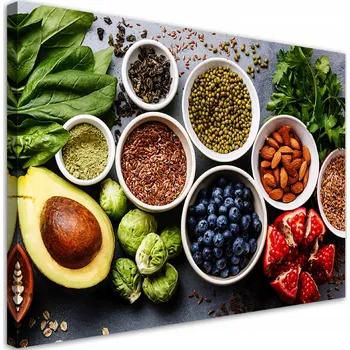 Obraz OBRAZ NA PLÁTNĚ Čerstvá zelenina a ovoce 60x40