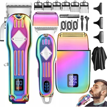 Strojek na vlasy Pánský zastřihovač 3 ks Sada zastřihovačů Profesionální i domácí použití