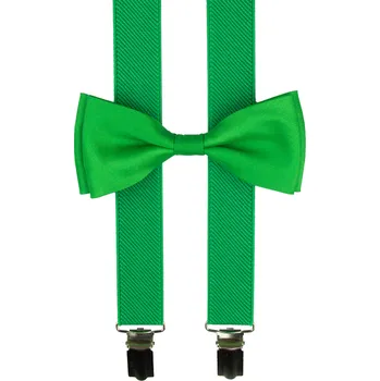 Kšandy Zelené pánské kšandy s motýlkem