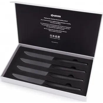 Kyocera sada steakových nožů 4ks černá Nůž, keramický, steakový, černá čepel, 11cm, černá rukojeť, sada 4ks SK-4PC BKBK EU