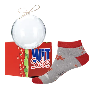 Pánské ponožky Trpaslíci nízké ve vánoční kouli + krabička - velikost 43-46 (Velikost 43-46)