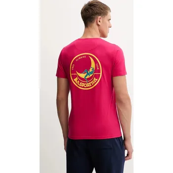 Pánské oblečení Bavlněné tričko LA Sportiva Climbing on the Moon ZACT157 růžová 42X, vel. L