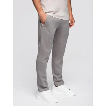 Pánské tepláky s nepodšitou nohavicí - šedé V8 OM-PABS-0206 - S