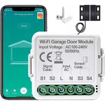 IP kamera WIFI OVLADAČ GARÁŽOVÝCH VRAT TUYA + SENZOR