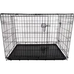 Aga Klec pro zvířata Odolná, 122x70,5x55 cm, černá, prášková ocel STK20895