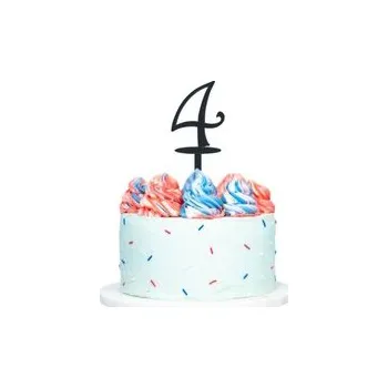 Dortová svíčka Číslo 4 Fialová