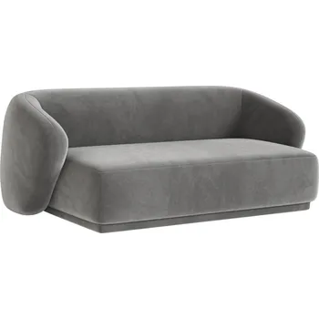 Pohovka Maison Heritage Šedá sametová dvoumístná pohovka Jane 180 cm