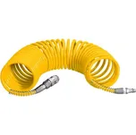 Proteco hadice spirálová PU 6/10mm 5 m s rychlospojkami STOP