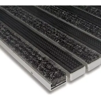 Rohožka Hliníková textilní gumová čistící vnitřní vstupní rohož Alu Standard - 100 x 100 x 1,7 cm