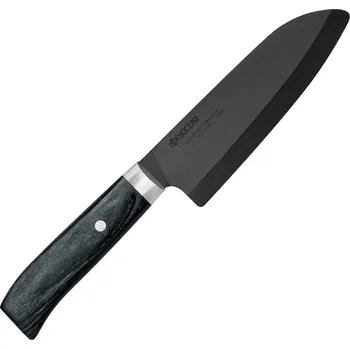 Kyocera nůž Santoku JPN-140NBK 14cm Nůž, keramický, Santoku, černá čepel, 14cm, dřevěná rukojeť, černý JPN-140NBK